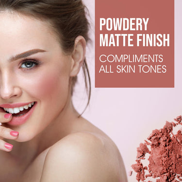 Beauty Berry Dream Matte Blush - 06 - Coral Charm, 7g | Lightweight, Silky-Smooth Texture, Ultra Matte Blusher Palette | Highly Pigmented & Blendable Shades, Blusher for Face Makeup